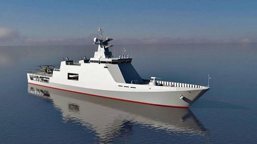 Infografía del OPV 87 de Cardama para la Armada Uruguaya.