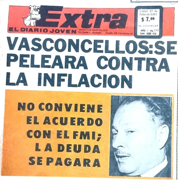Vasconcellos peleará contra inflación